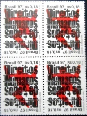 Quadra de selos postais do Brasil de 1997 Direitos Humanos M QD