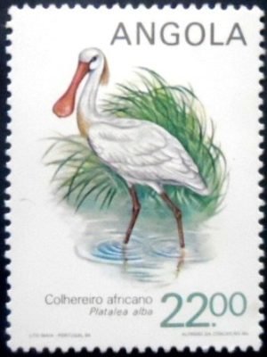 Selo postal de Angola de 1984 African Spoonbill M