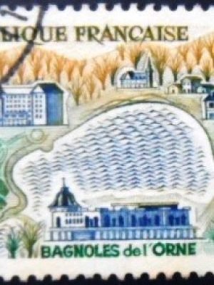 Selo postal da França de 1961 Bagnoles-de-l'Orne U