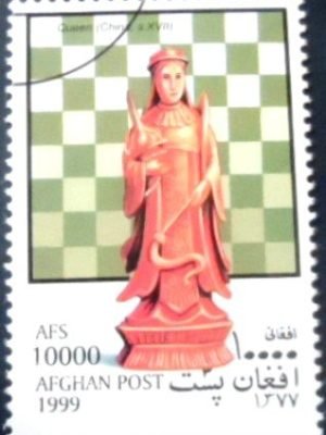 Selo postal do Afeganistão de 1999 Queen NCC