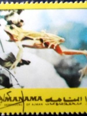 Selo postal de Manama de 1972 Frog MCC