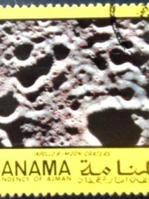 Selo postal de Manama de 1970 Apollo 8 Moon craters U A