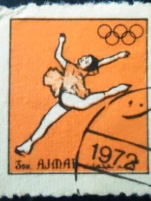 Selo postal do Ajman de 1972 Olympic Games U A