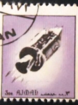 Selo postal do Ajman de 1972 Space Flight NCC A