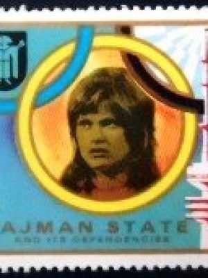 Selo postal de Ajman de 1972 Ulrike Nasse-Meyfarth NCC A