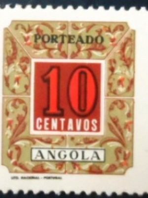 Selo postal da Angola de 1952 Postage Due 10 M