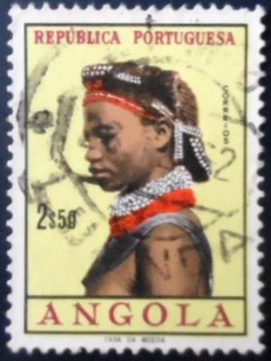 Selo postal da Angola de 1961 Girls of Angola 2.50 U