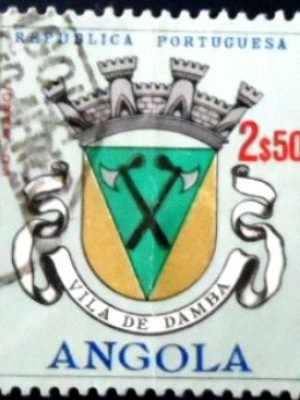 Selo postal da Angola de 1963 Vila de Damba U