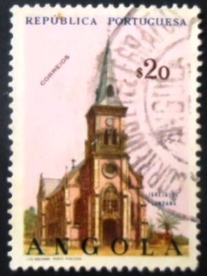 Selo postal da Angola de 1963 Church in Landana U