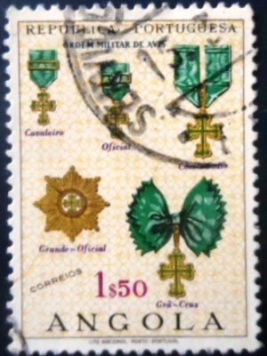 Selo postal da Angola de 1967 Military Order of Avis U