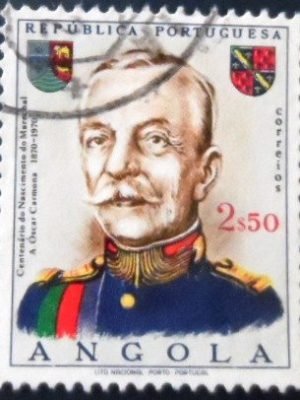 Selo postal da Angola de 1970 Marshall Carmona portrait U