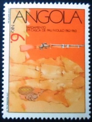 Selo postal da Angola de 1991 Barefoot Coat of Arms N'Dulo M
