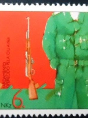 Selo postal da Angola de 1991 Uniforms offered by the OAU M