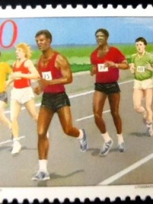 Selo postal da Angola de 1991 Atletismo M