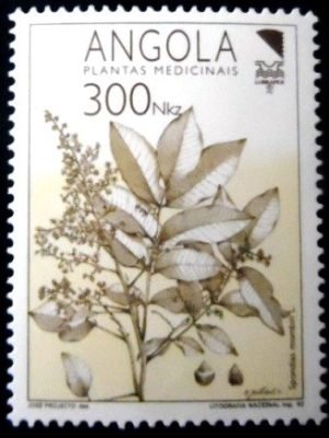 Selo postal da Angola de 1992 Medicinal Plants 300 M