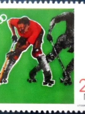 Selo postal da Angola de 1992 Hockey M