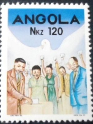 Selo postal da Angola de 1992 Free Elections in Angola M