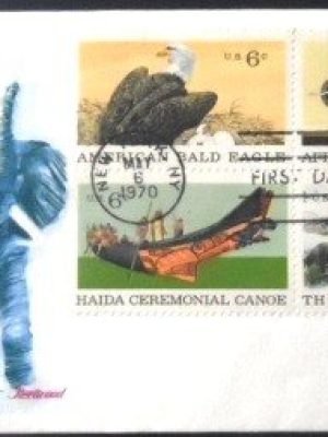 Envelope de 1º Dia de Circulação dos Estados Unidos de 1970 Natural History Issue