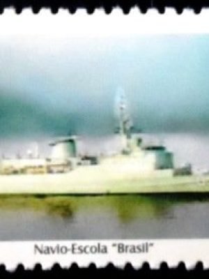 Selo postal do Brasil de 2000 Navio - Escola Brasil M