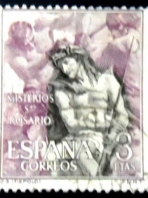 Selo postal da Espanha de 1962 The Crown of Thorns U