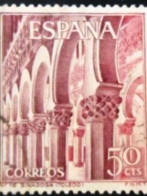 Selo postal da Espanha de 1965 Synagogue Toledo U