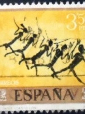 Selo postal da Espanha de 1967 Archers Cingle U