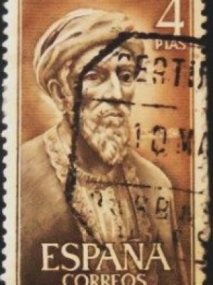 Selo postal da Espanha de 1967 Maimonides U