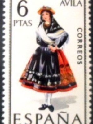 Selo postal da Espanha de 1967 Avila M