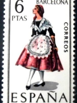 Selo postal da Espanha de 1967 Barcelona M
