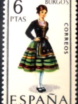 Selo postal da Espanha de 1967 Burgos M