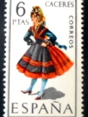 Selo postal da Espanha de 1967 Caceres M