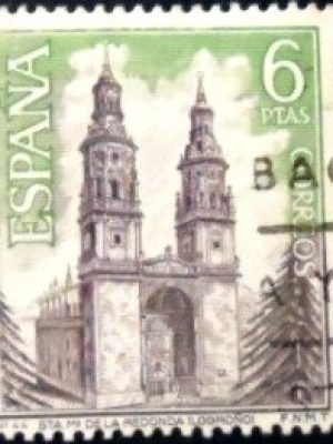 Selo postal da Espanha de 1969 Church of Santa María of the Redonda U