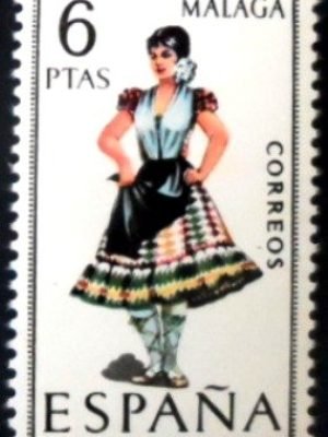 Selo postal da Espanha de 1969 Malaga M