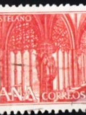 Selo postal da Espanha de 1981 Monastery of Santa Maria la Real U