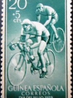Selo postal da Guiné Espanhola de 1959 Street racing N