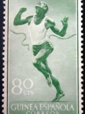 Selo postal da Guiné Espanhola de 1958 Sport