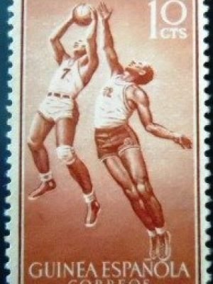 Selo postal da Guiné Espanhola de 1958 Sport