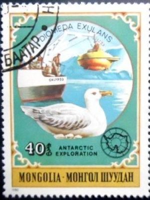 Selo postal da Mongólia de 1980 Wandering Albatross NCC