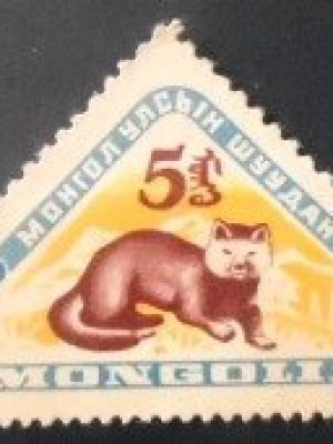 Selo postal da Mongólia de 1959 Sable U
