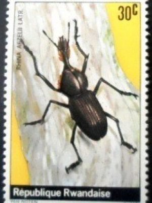 Selo postal de Ruanda de 1978 Weevil N