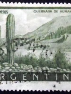 Selo postal da Argentina de 1955 Quebrada de Humahuaca U