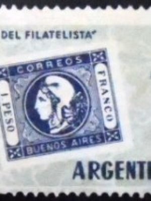 Selo postal da Argentina de 1959 Philatelist Day N