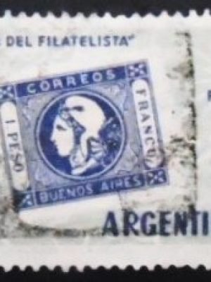 Selo postal da Argentina de 1959 Philatelist Day N