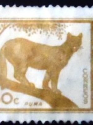 Selo postal da Argentina de 1960 Puma N sev