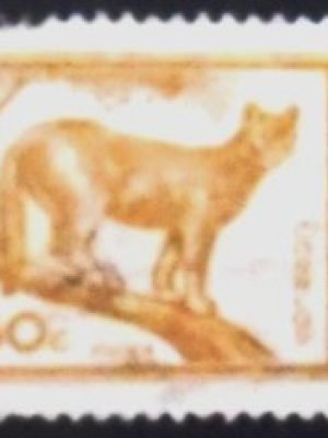 Selo postal da Argentina de 1960 Puma U sev