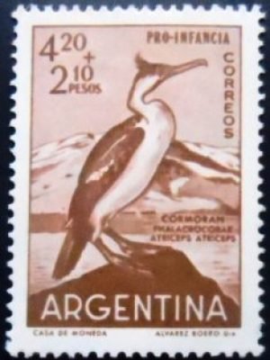 Selo postal da Argentina de 1961 Imperial Shag N