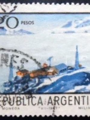 Selo postal Argentina 1968 Scientific Station Almirante Brown 20 U