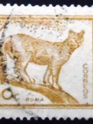 Selo postal da Argentina de 1969 Puma U sev