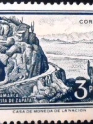 Selo postal da Argentina de 1971 Catamarca Cuesta de Zapata M sev