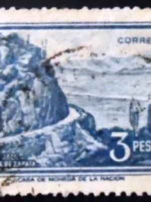 Selo postal da Argentina de 1960 Catamarca Cuesta de Zapata U sev